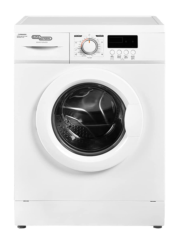 Super General 6Kg Front Loading Washing Machine, 1000 RPM, 6100-NLED, White