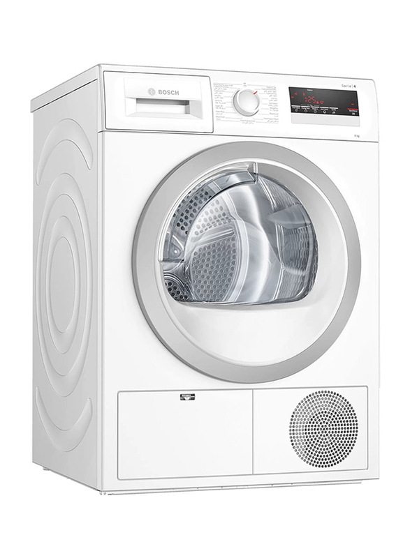 Bosch Serie 4 8Kg Condenser Tumble Dryer, WTN86200GC, White