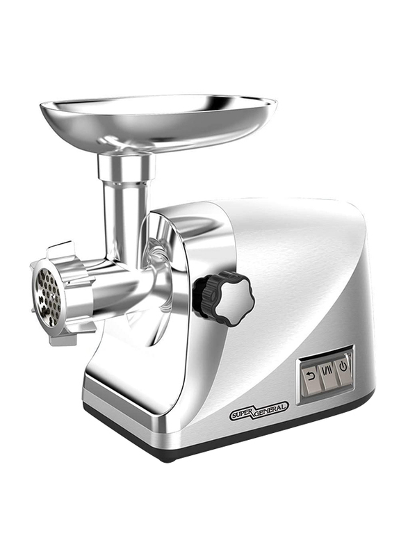 Super General 3-in-1 Electric Meat Grinder, 1800W, SGMG-87-Y, Silver