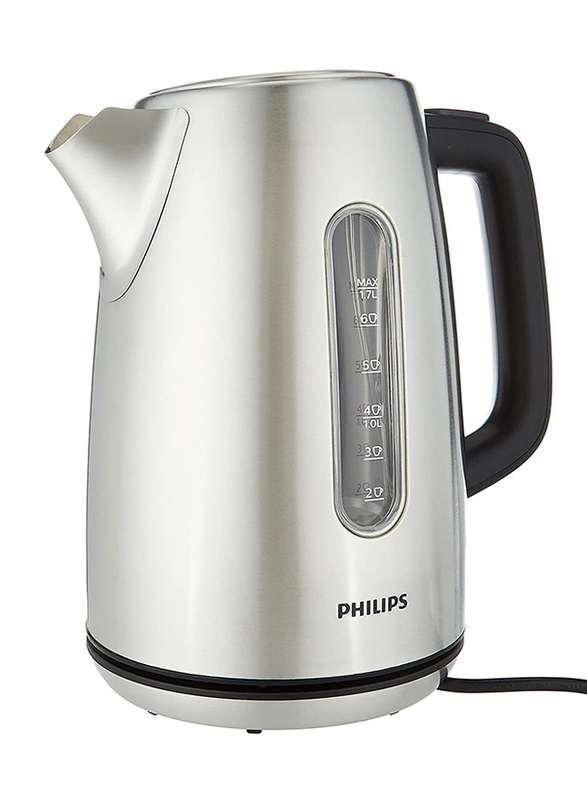 Philips 1.7L Viva Collection Kettle, Water Level Indicator, 2200W, HD9357/12, Silver