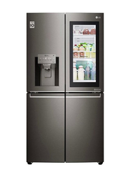 LG 870L Side By Side InstaView Stainless Steel Hygiene Door Refrigerator, Grey