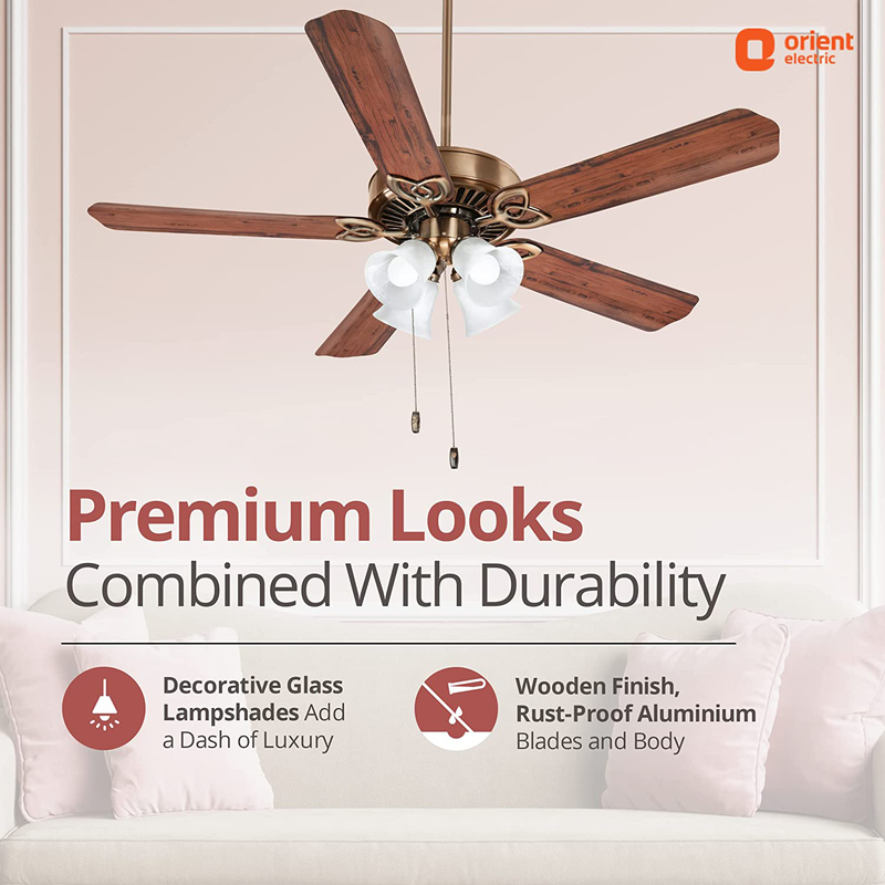 Orient Subaris Ceiling Fan, 80W, 1300CFA, Copper