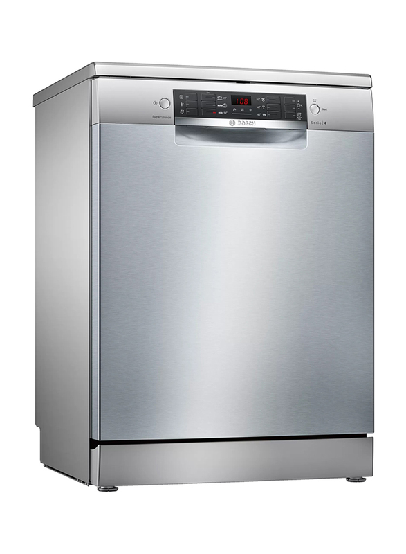 

Bosch Series 4 13 Place Settings Free Standing Dishwasher, 10.4 Liter, 6 Programs, SMS46NI10M, Grey