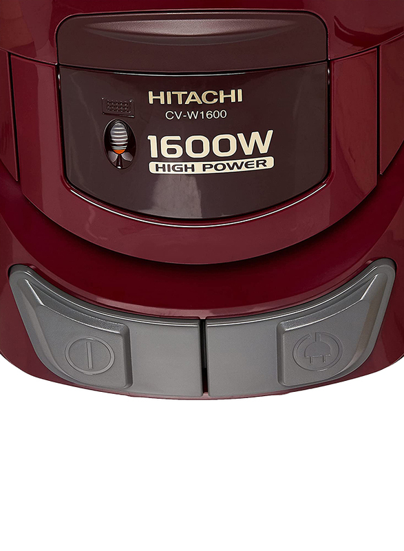 Hitachi Canister Vacuum Cleaner, 5L, 1600W, CVW160024CBSWR, Wine Red