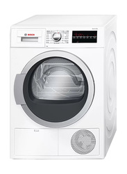 Bosch Serie 6 9Kg Condenser Tumble Dryer, WTG86401GC, White