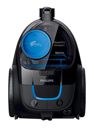 Philips PowerPro Compact Canister Vacuum Cleaner, 1800W, FC9350/61, Black