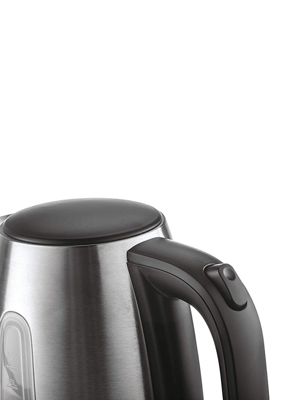 Black+Decker 1.7L Concealed Coil Stainless Steel Kettle, 2000W, JC450-B5, Silver