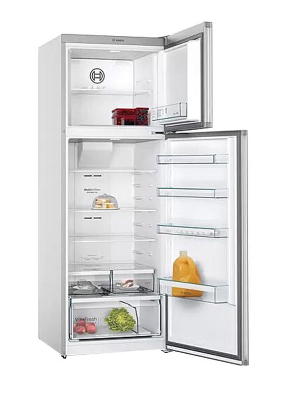 Bosch 563L Double Door Frost Free Free-Standing Refrigerator with Freezer At Top, KDN56XL30M, Grey