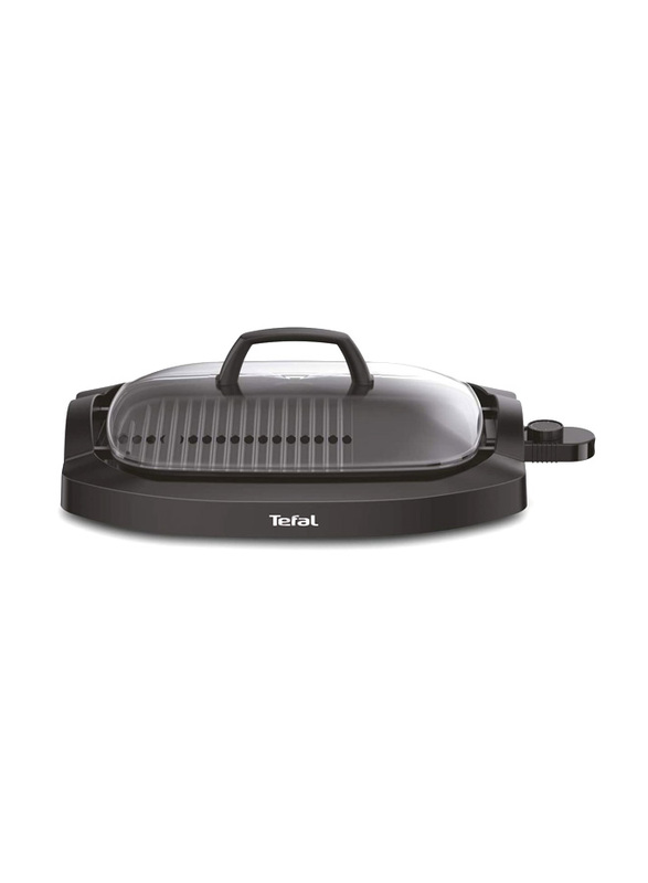 

Tefal Plancha Electric Smokeless Grill with Lid, 2000W, CB6A0827, Black