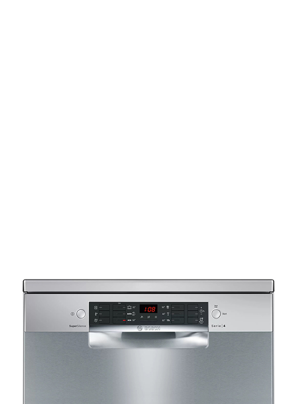Bosch Series 4 13 Place Settings Free Standing Dishwasher, 10.4 Liter, 6 Programs, SMS46NI10M, Grey
