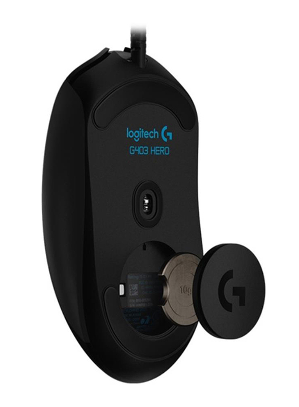 Logitech G403 Hero Gaming Optical Mouse, Black