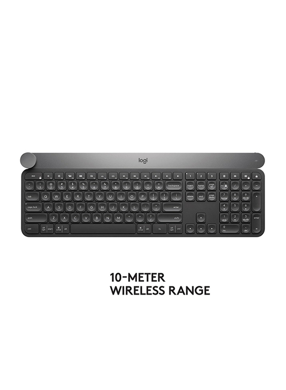 

Logitech Craft Advanced Wireless English Keyboard with Creative Input Dial, Black