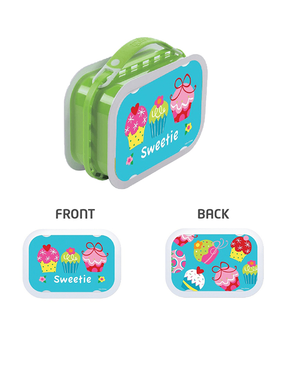 

Yubo Cup Cake Print Lunch Box, Green