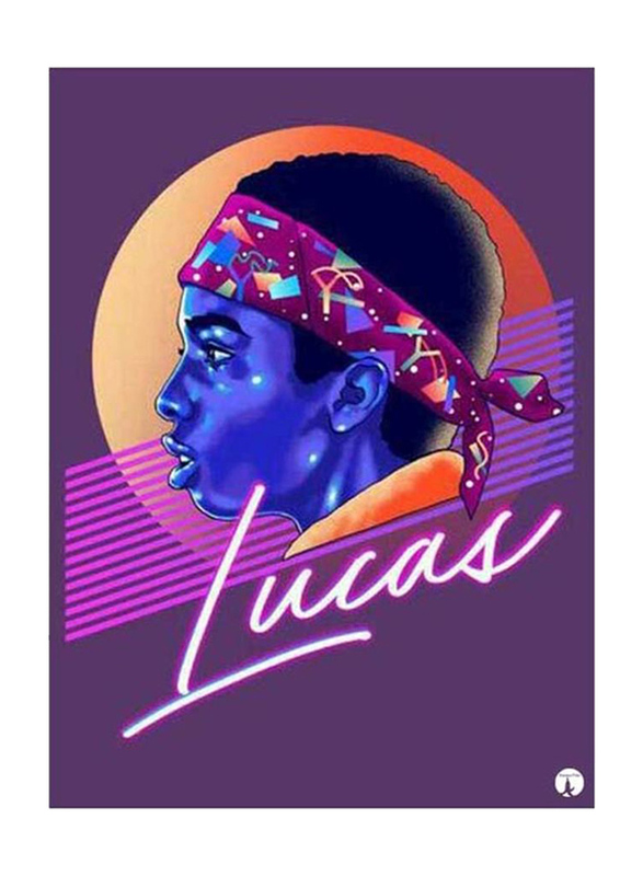 

RKN Stranger Things Lucas Printed Mouse Pad, Blue/Black/Pink