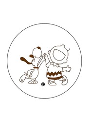 RKN Printed Mouse Pad, Brown/White