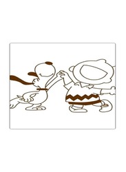 RKN Printed Anti-Slip Gaming Mouse Pad, White/Brown