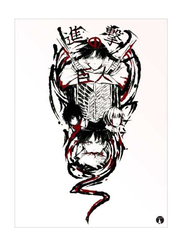 RKN Mouse Pad, of The Animation Attack On Titan Pink/Black/Red