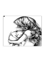 RKN Printed Anti-Slip Gaming Mouse Pad, Black/White