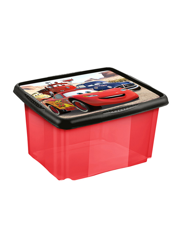 

Keeeper Anna Cars Turn Around Stacking Box for Kids Unisex with Lid, 24L, Red