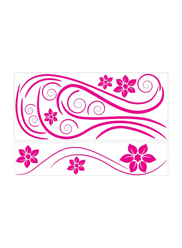 

Roommates Deco Swirl Peel and Stick Wall Decals, Pink/White
