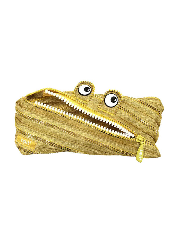 

Zipit Special Edition 2020 Monster Pouch/Pencil Case for Kids, Gold