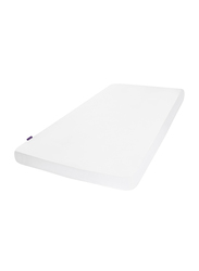 Clevamama Tencel Fitted Waterproof Mattress, Prot Cot Bed 70 x 140 x 25cm, White