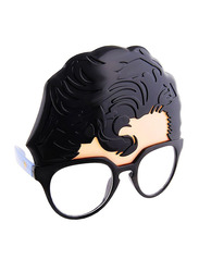 Sun Staches Officially Licensed Superman Sunglasses for Kids/Adults, Black/Beige