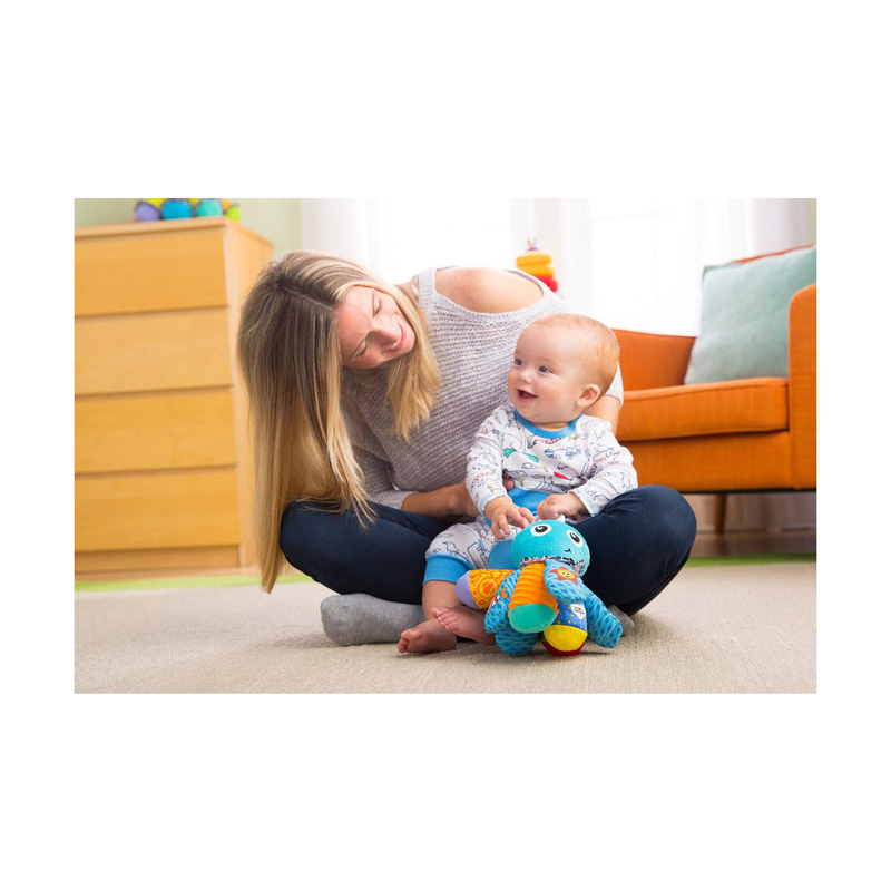 

Tomy Lamaze Salty Sam Octopus Clip on Toy Rattle, Blue