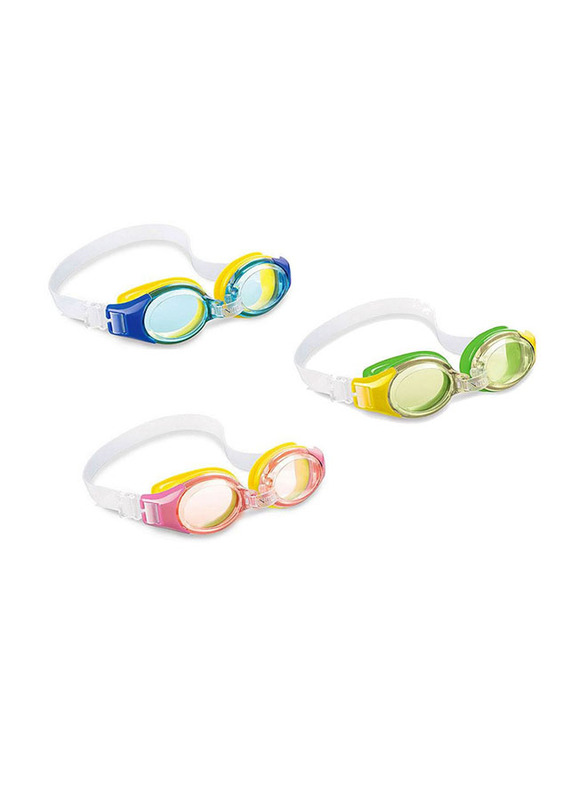 

Intex Junior Swimming Glasses with Adjustable Strap for Kids, Multicolour