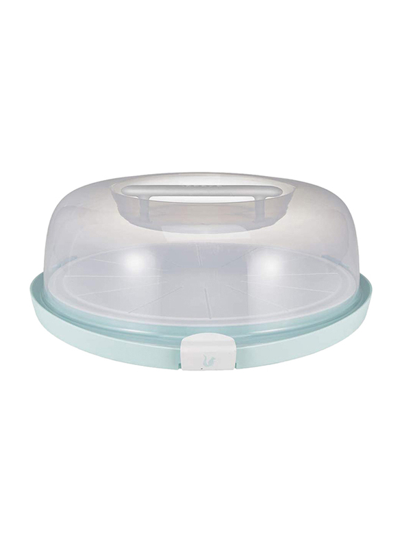 

Keeeper Emilio Round Flat Cake Container, Blue/Clear