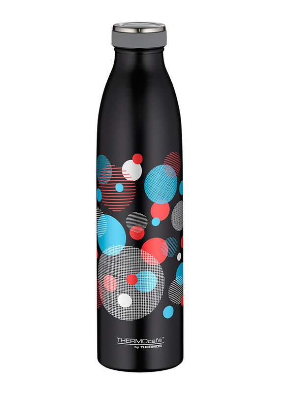 

Thermos 750ml 4067 Dots Vacuum Insulated Cafe Bottle, Black
