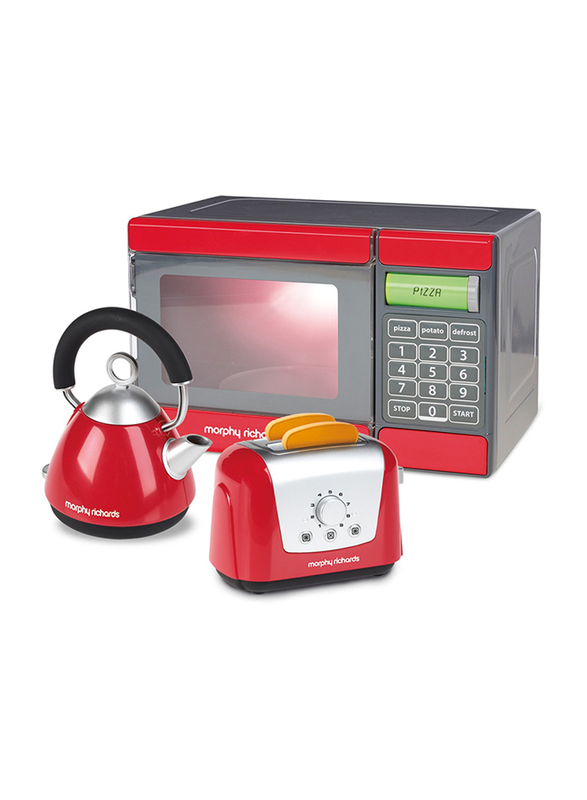 

Casdon Morphy Richards Microwave Kettle & Toaster Set, Red/Grey, Ages 3+
