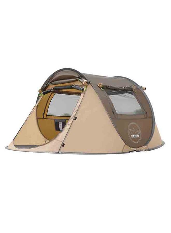 Kazoo 6 Person Pop Up Tent, Coffee Brown