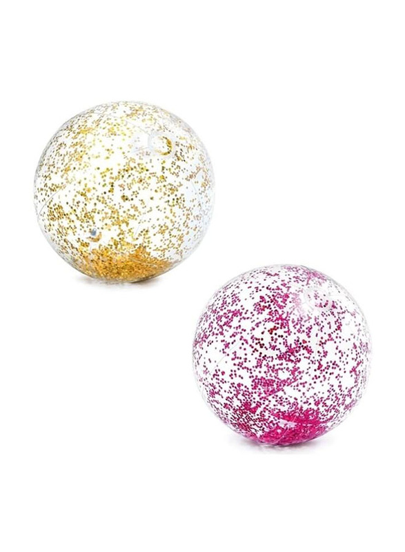 

Intex Transparent Glitter Beach Balls, 2 Piece, Multicolour