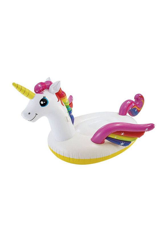 

Intex Mega Unicorn Island Inflatabel Rise On Pool Floater, Multicolour