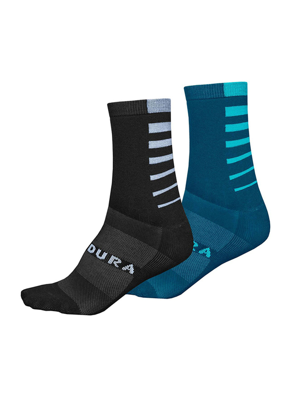 

Endura Coolmax Stripe ll Socks, 4 Pair, Small/Medium, Black/Blue