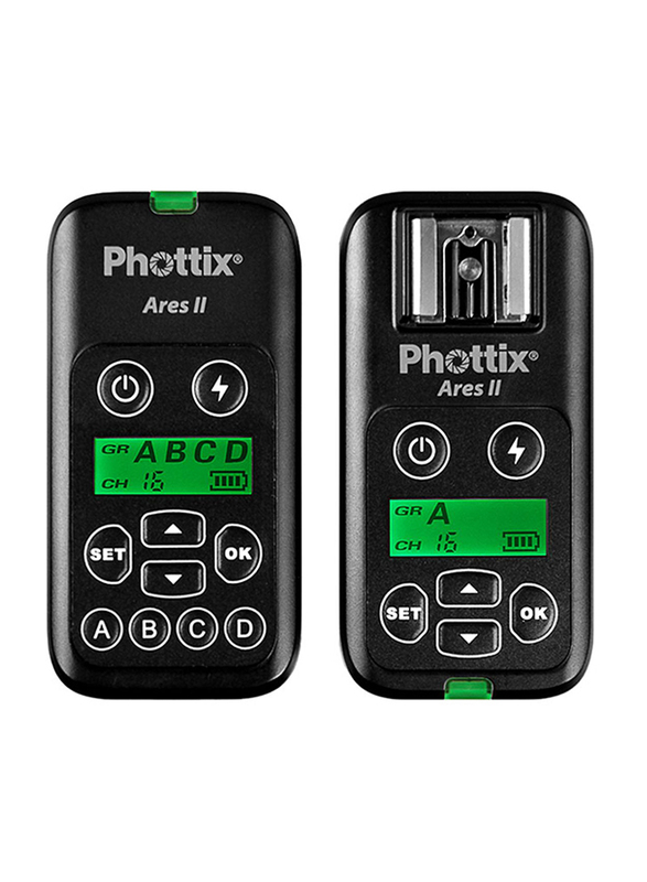 

Phottix Photo & Studio Ares Ii Flash Trigger Transmitter & Receiver Set, Black