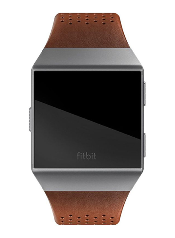 

Fitbit Perforated Leather Large Band for Fitbit Ionic Smartwatch, Brown