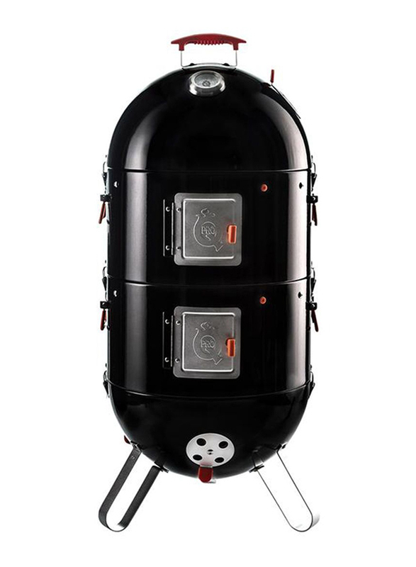 

ProQ 43cm Frontier Charcoal BBQ Smoker Version 4.0, Black