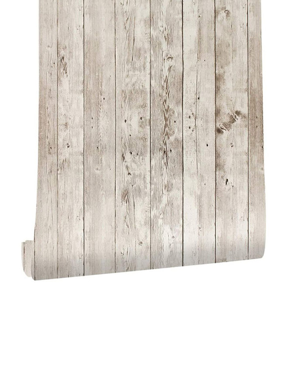 

Roommates Distressed Wood Peel & Stick Wallpaper, Light Brown