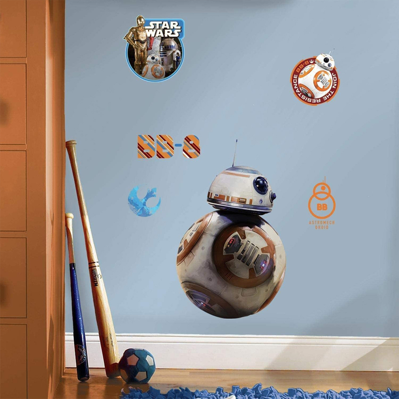 

Roommates Star Wars Ep Vii BB-8 Peel & Stick Giant Wall Decal, Multicolor