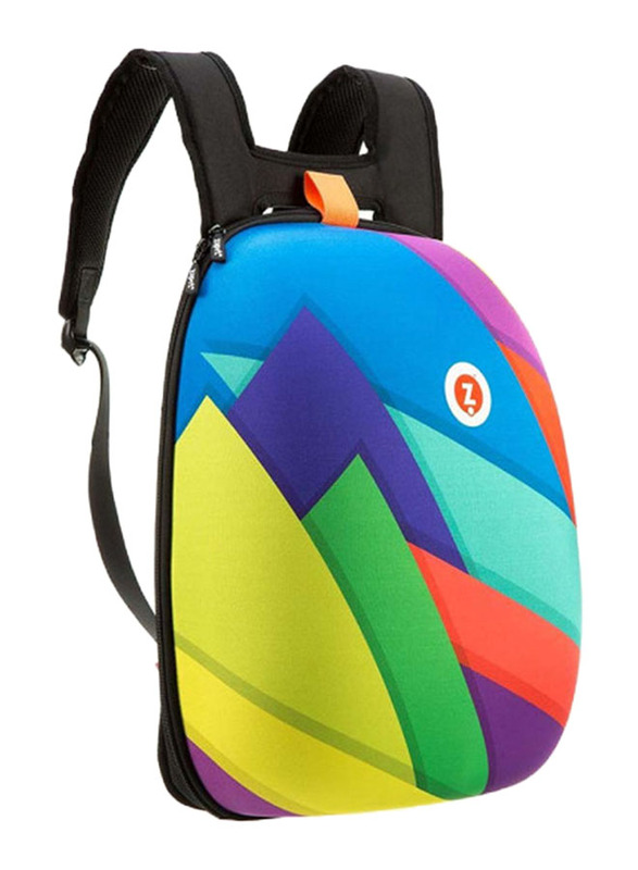 

Zipit Shell Colorful Triangles Backpack Bag for Kids, Yellow/Green/Blue