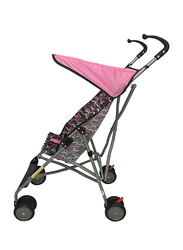Cuddles Buggy Multi Geometric Baby Stroller with Canopy, Pink/Grey/Black
