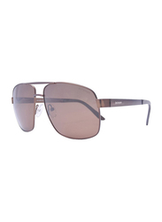 Ocean Glasses Londres Polarized Full-Rim Square Matte Brown Frame Sunglasses Unisex, Brown Lens