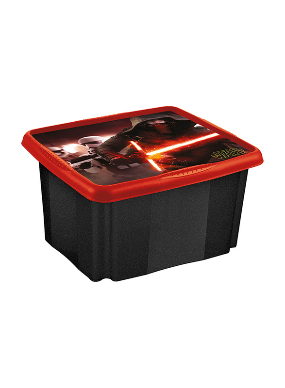 

Keeeper Anna Star Wars Turn Around Stacking Box for Kids Unisex with Lid, 45L, Black/Red