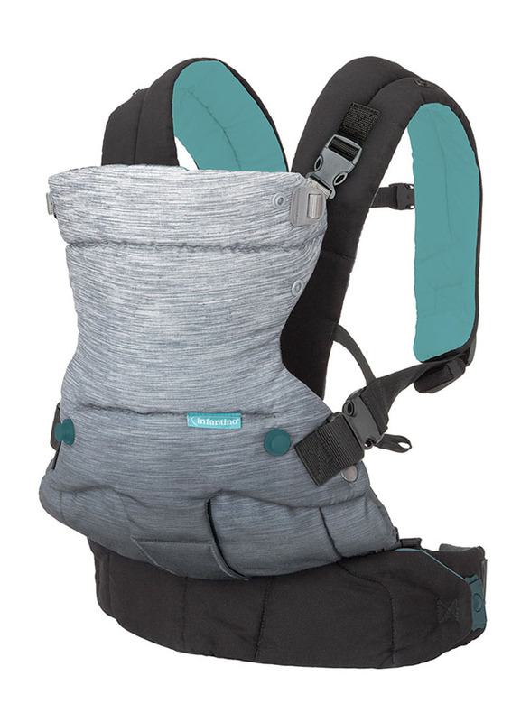 

Infantino Go Forward Evolved Ergonomic Baby Carrier, Newborn, Grey/Teal
