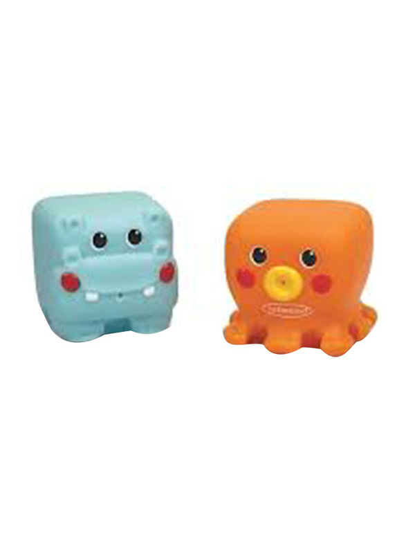 

Infantino Hippo and Octopus Bath Toy, 2 Pieces, Blue/Orange