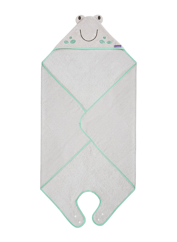 

Clevamama Extra Large Bamboo Apron Baby Bath Towel, Grey