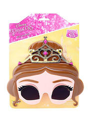 Sun Staches Officially Licensed Princess Belle Sunglasses for Kids, Brown/Black/Beige