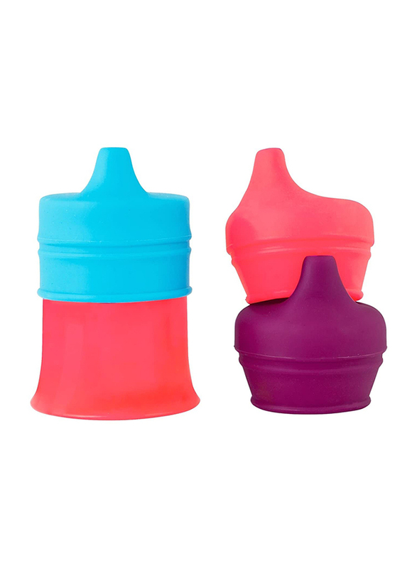 

Boon Snug Spout with Cups for Girl, 3 Pieces, Purple/Blue/Pink